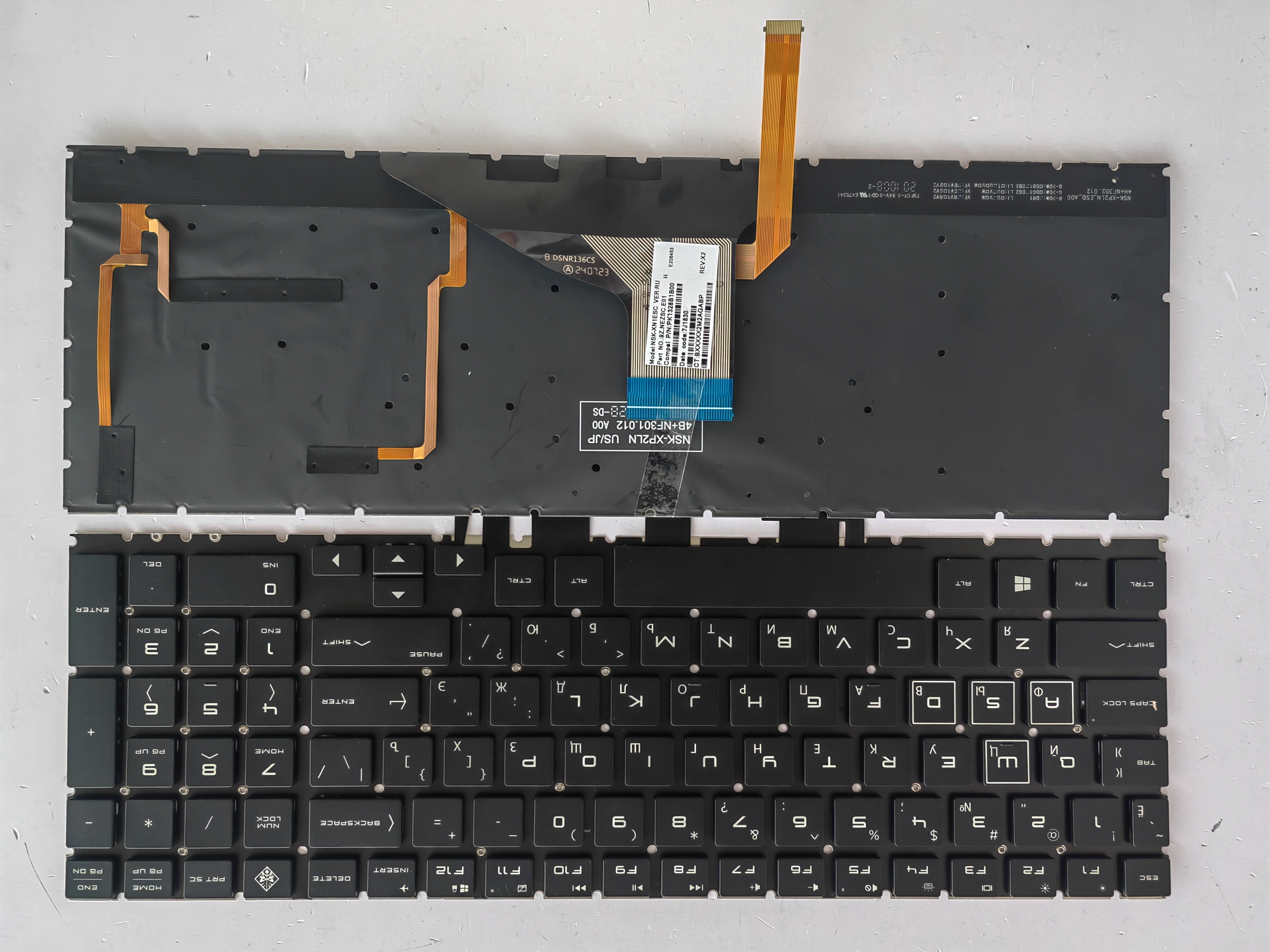 Picture of New Replacement Laptop Keyboard For HP 15-DC colorful backlight BLACK Backlit RU Layout